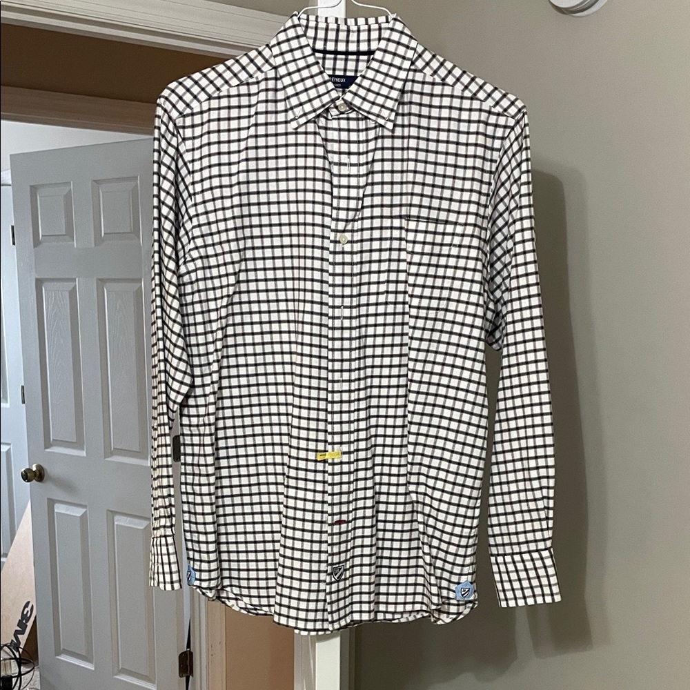 Classic Black and White Grid Men's Shirt
